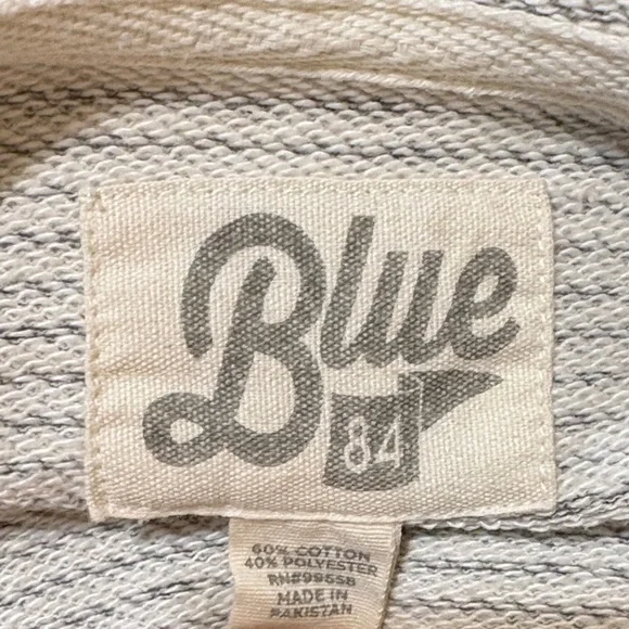 Blue 84 Black/White Striped Okaloosa Island Hoodie Size Small - Picture 4 of 11